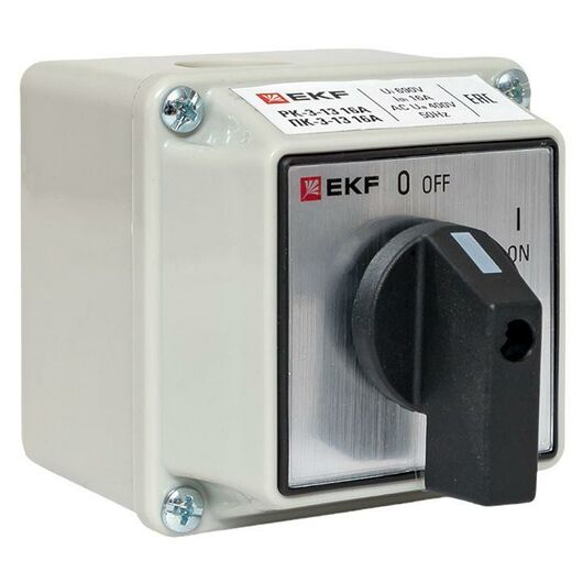Переключатель кулачковый ПК-3-13 3П 16А "ВКЛ-ВЫКЛ" IP54 EKF pk-3-13-16, изображение 3 • Купить по низкой цене в интернет-магазине СМЭК