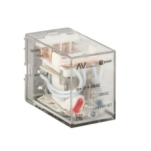 Реле промежуточное RPA 22/4 5А 230В AC AVERES EKF rpa-22-4-230AC, изображение 2 • Купить по низкой цене в интернет-магазине СМЭК