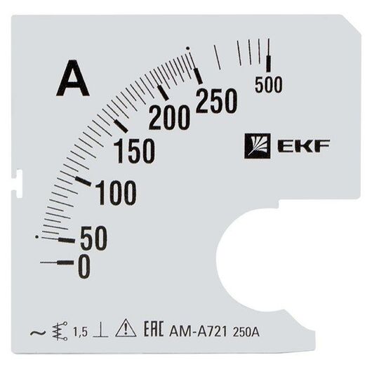 Шкала сменная для A721 250/5А-1.5 PROxima EKF s-a721-250 • Купить по низкой цене в интернет-магазине СМЭК