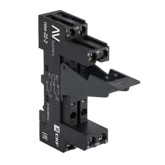 Разъем для реле РM slim 22/2 AVERES EKF rms-22-2, изображение 2 • Купить по низкой цене в интернет-магазине СМЭК