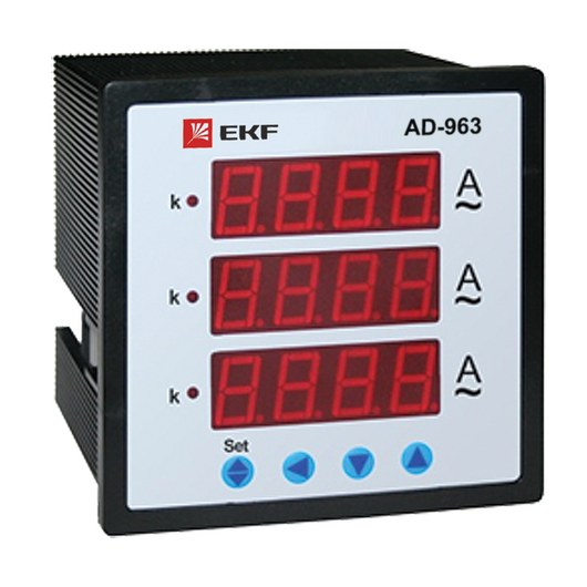 Амперметр цифровой AD-963 3ф на панель 96х96 EKF ad-963, изображение 2 • Купить по низкой цене в интернет-магазине СМЭК