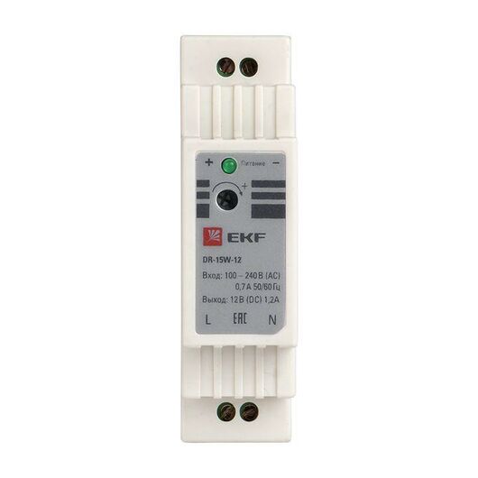 Блок питания 12В DR-15W-12 PROxima EKF dr-15w-12, изображение 3 • Купить по низкой цене в интернет-магазине СМЭК