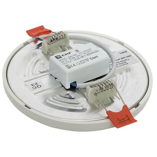 Светильник светодиодный ДВО 1004 9Вт 2700К IP20 встраив. Basic EKF DLL-1004-9-2700, изображение 5 • Купить по низкой цене в интернет-магазине СМЭК