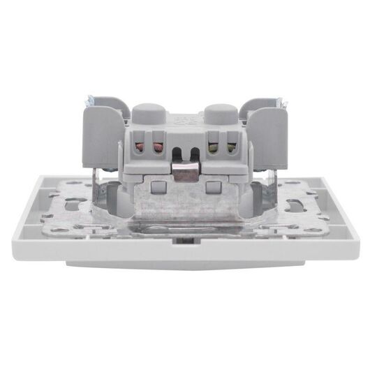 Розетка 1-м СП Минск 16А IP20 с заземл. защ. шторки бел. Basic EKF ERR16-028-100, изображение 2 • Купить по низкой цене в интернет-магазине СМЭК