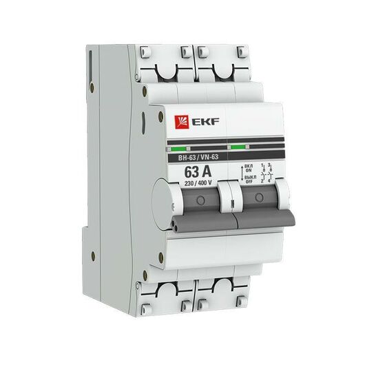 Выключатель нагрузки 2п 63А ВН-63 PROxima EKF SL63-2-63-pro • Купить по низкой цене в интернет-магазине СМЭК