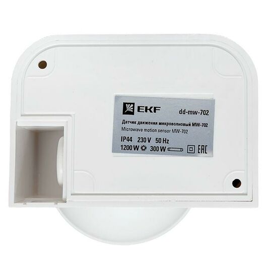 Датчик движения микроволновый MW-702 1200Вт 180гр. до 15м IP44 бел. PROxima EKF dd-mw-702, изображение 2 • Купить по низкой цене в интернет-магазине СМЭК