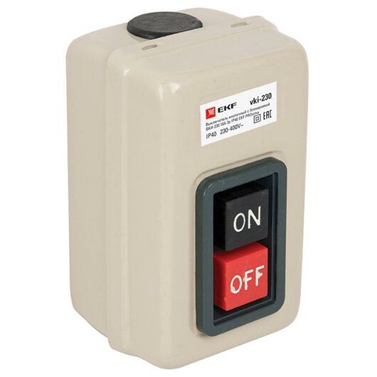 Выключатель кнопочный с блокировкой ВКИ-230 3п 16А IP40  PROxima EKF vki-230 • Купить по низкой цене в интернет-магазине СМЭК