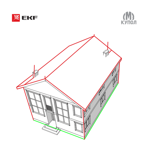 Комплект молниезащиты частного дома габ. 15х18м PROxima EKF lp-15x18 • Купить по низкой цене в интернет-магазине СМЭК