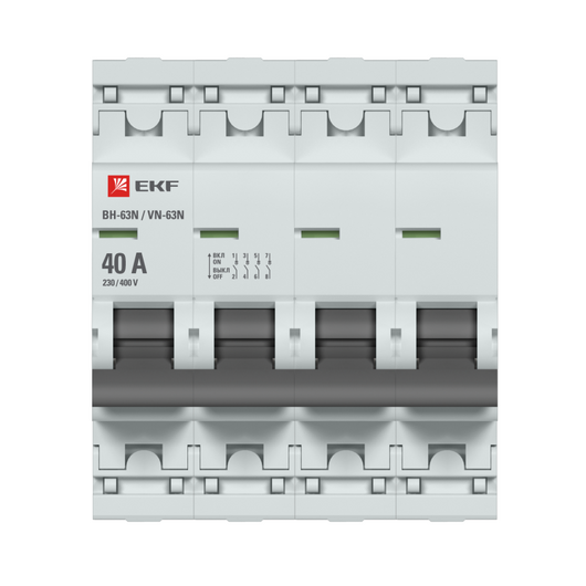 Выключатель нагрузки 4п 40А ВН-63N PROxima EKF S63440 • Купить по низкой цене в интернет-магазине СМЭК