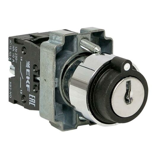 Переключатель BG33 3P 2NO с замком (не возврат.) EKF xb2-bg33, изображение 2 • Купить по низкой цене в интернет-магазине СМЭК