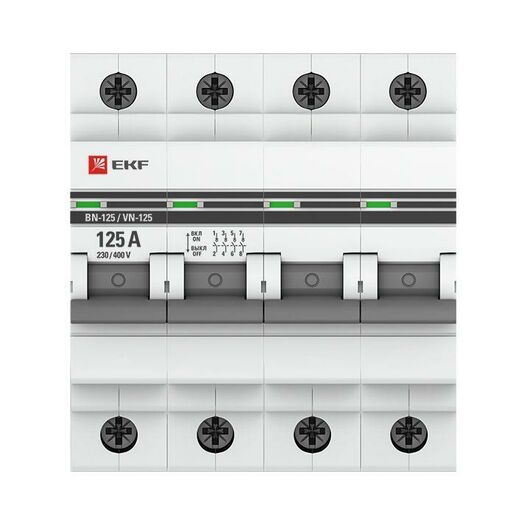 Выключатель нагрузки 4п 125А ВН-125 PROxima EKF SL125-4-125-pro, изображение 4 • Купить по низкой цене в интернет-магазине СМЭК