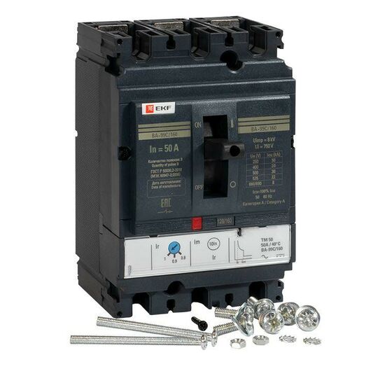 Выключатель автоматический 3п 160/50А 36кА ВА-99C Compact NS PROxima EKF mccb99C-160-50, изображение 5 • Купить по низкой цене в интернет-магазине СМЭК