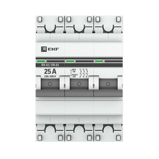 Выключатель нагрузки 3п 25А ВН-63 PROxima EKF SL63-3-25-pro • Купить по низкой цене в интернет-магазине СМЭК