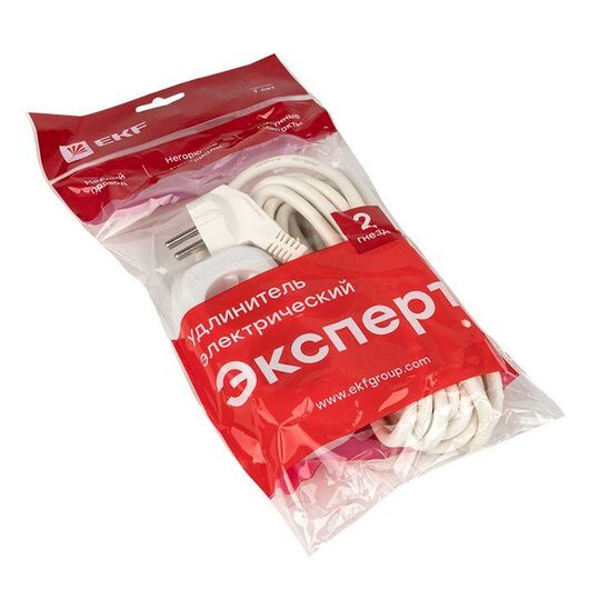 Удлинитель 2х5м с заземл. 16А IP20 Эксперт 3.5кВт ПВС 3х1 PROxima EKF UBA16-310-2-05, изображение 5 • Купить по низкой цене в интернет-магазине СМЭК