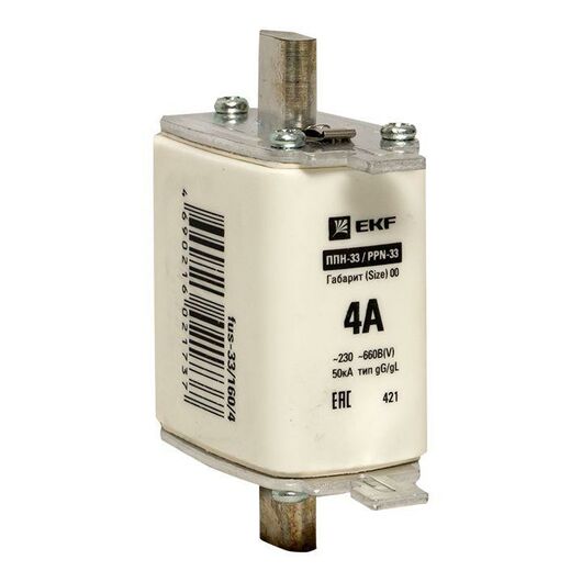 Вставка плавкая ППН-33 160/4А габарит 00 PROxima EKF fus-33/160/4, изображение 2 • Купить по низкой цене в интернет-магазине СМЭК