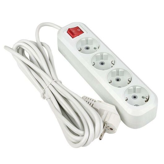 Удлинитель 4х5м с заземл. 16А IP20 Эксперт 3.5кВт ПВС 3х1 с выкл. PROxima EKF UBA16-310-4-05i, изображение 3 • Купить по низкой цене в интернет-магазине СМЭК