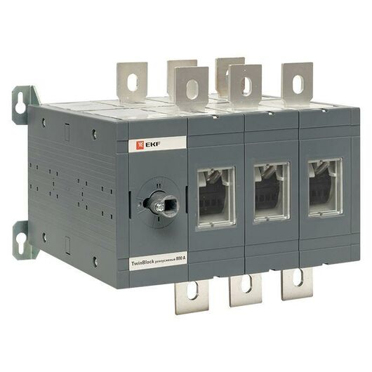 Рубильник 3п 630А реверсивный без рукоятки управления TwinBlock EKF tb-s-630-3p-rev, изображение 2 • Купить по низкой цене в интернет-магазине СМЭК