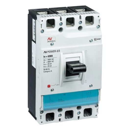 Выключатель автоматический 3п 630А 35кА AV POWER-3/3 TR AVERES EKF mccb-33-630-TR-av • Купить по низкой цене в интернет-магазине СМЭК