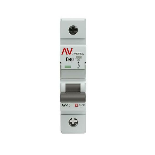 Выключатель автоматический модульный 1п D 40А 10кА AV-10 AVERES EKF mcb10-1-40D-av, изображение 2 • Купить по низкой цене в интернет-магазине СМЭК