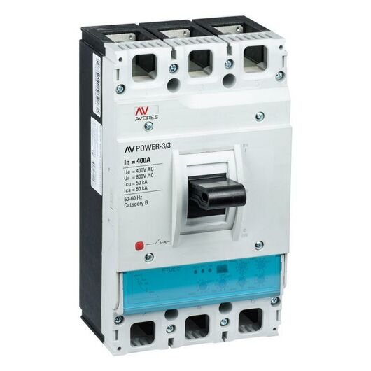 Выключатель автоматический 3п 400А 50кА AV POWER-3/3 ETU2.2 AVERES EKF mccb-33-400-2.2-av • Купить по низкой цене в интернет-магазине СМЭК