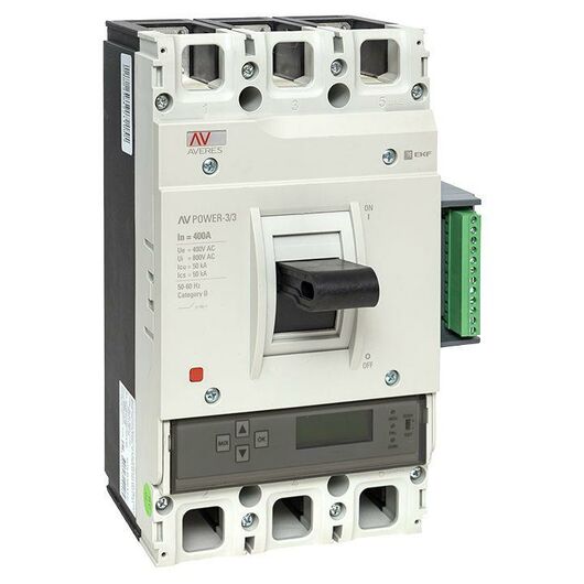 Выключатель автоматический 3п 400А 50кА AV POWER-3/3 ETU6.2 AVERES EKF mccb-33-400-6.2-av, изображение 2 • Купить по низкой цене в интернет-магазине СМЭК