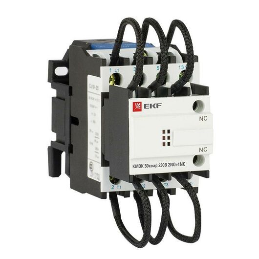 Контактор для конденсатора КМЭК 50квар 230В 2NО+1NC PROxima EKF ctrk-s-110-50-230 • Купить по низкой цене в интернет-магазине СМЭК