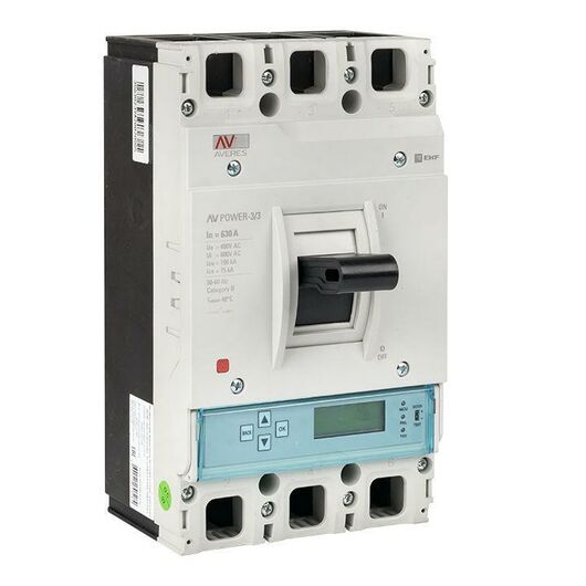 Выключатель автоматический 3п 630А 50кА AV POWER-3/3 ETU6.0 AVERES EKF mccb-33-630-6.0-av, изображение 2 • Купить по низкой цене в интернет-магазине СМЭК
