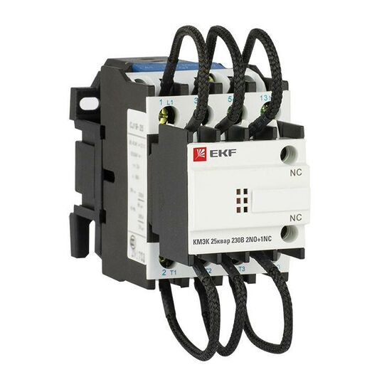 Контактор для конденсатора КМЭК 25квар 230В 2NО+1NC PROxima EKF ctrk-s-63-25-230 • Купить по низкой цене в интернет-магазине СМЭК