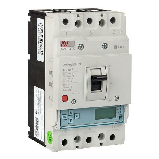 Выключатель автоматический 160А 100кА AV POWER-1/3 ETU6.0 AVERES EKF mccb-13-160H-6.0-av, изображение 2 • Купить по низкой цене в интернет-магазине СМЭК