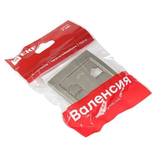 Панель лицевая Валенсия для розетки Phone 1-м кашемир PROxima EKF EST01-L-034-40, изображение 2 • Купить по низкой цене в интернет-магазине СМЭК