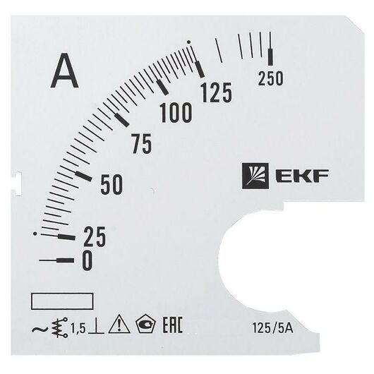 Шкала сменная для A721 125/5А-1.5 PROxima EKF s-a721-125 • Купить по низкой цене в интернет-магазине СМЭК