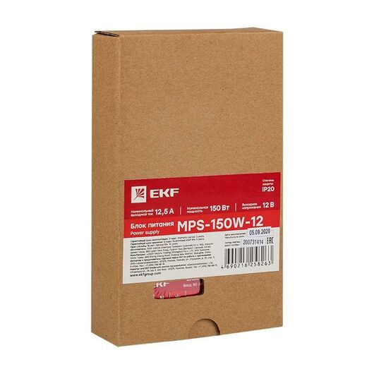 Блок питания 12В MPS-150W-12 PROxima EKF mps-150w-12, изображение 2 • Купить по низкой цене в интернет-магазине СМЭК