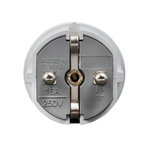 Вилка прямая 16А 250В усиленная с заземл. бел. PROxima EKF AVP16-10-r, изображение 2 • Купить по низкой цене в интернет-магазине СМЭК