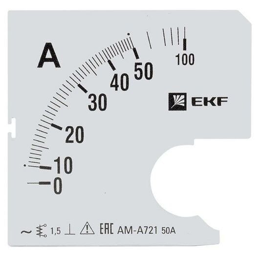 Шкала сменная для A721 50/5А-1.5 PROxima EKF s-a721-50 • Купить по низкой цене в интернет-магазине СМЭК