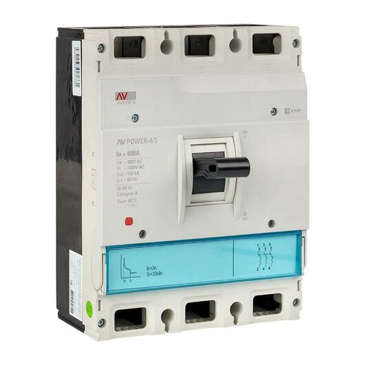 Выключатель автоматический 800А 100кА AV POWER-4/3 TR AVERES EKF mccb-43-800H-TR-av, изображение 2 • Купить по низкой цене в интернет-магазине СМЭК