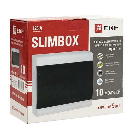 Щит ЩРН-П-10 "SlimBox" IP41 PROxima EKF sb-n-10, изображение 5 • Купить по низкой цене в интернет-магазине СМЭК