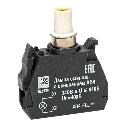 Лампа сменная с основанием XB4 желт.я. 400В PROxima EKF XB4-ELL-Y, изображение 2 • Купить по низкой цене в интернет-магазине СМЭК