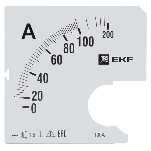 Шкала сменная для A961 100/5А-1.5 PROxima EKF s-a961-100 • Купить по низкой цене в интернет-магазине СМЭК