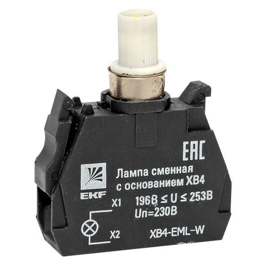Лампа сменная с основанием XB4 бел. 230В PROxima EKF XB4-EML-W, изображение 2 • Купить по низкой цене в интернет-магазине СМЭК