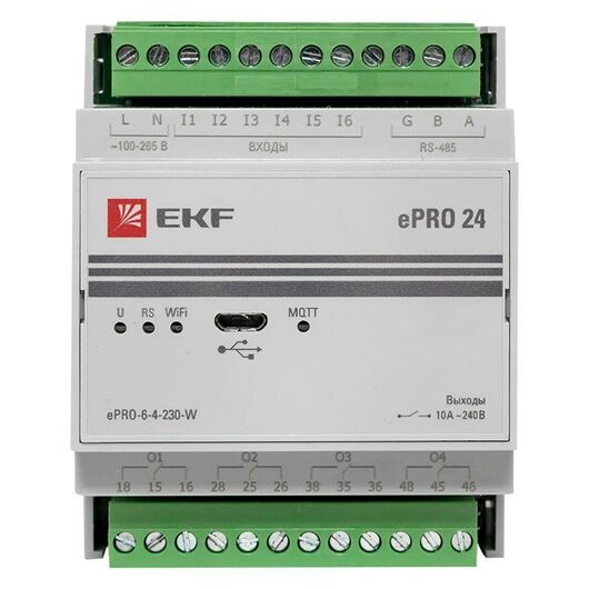 Модуль базовый ePRO удаленного управления 6вх/4вых 230В WiFi PROxima EKF ePRO-6-4-230-W, изображение 5 • Купить по низкой цене в интернет-магазине СМЭК