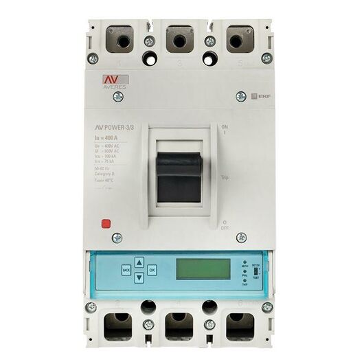 Выключатель автоматический 3п 400А 50кА AV POWER-3/3 ETU6.0 AVERES EKF mccb-33-400-6.0-av, изображение 3 • Купить по низкой цене в интернет-магазине СМЭК