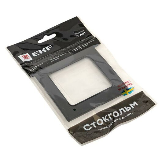 Рамка 1-м Стокгольм черн. PROxima EKF EXM-G-302-30, изображение 4 • Купить по низкой цене в интернет-магазине СМЭК