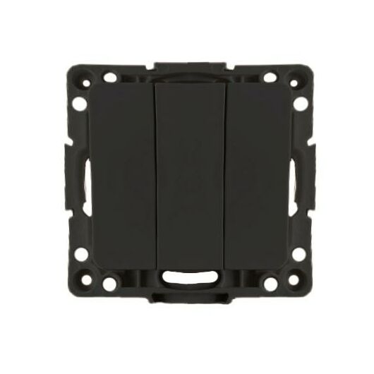 Выключатель 3-кл. Стокгольм 10А механизм черн. PROxima EKF EZV10-024-10, изображение 2 • Купить по низкой цене в интернет-магазине СМЭК