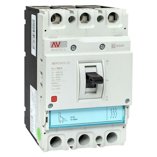 Выключатель автоматический 160А 80кА AV POWER-2/3 TR AVERES EKF mccb-23-160H-TR-av, изображение 2 • Купить по низкой цене в интернет-магазине СМЭК
