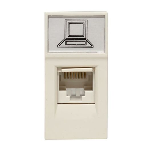 Розетка компьютерная 1мод. RJ45 кат.5E EKF E1MK015E-135-10, изображение 5 • Купить по низкой цене в интернет-магазине СМЭК