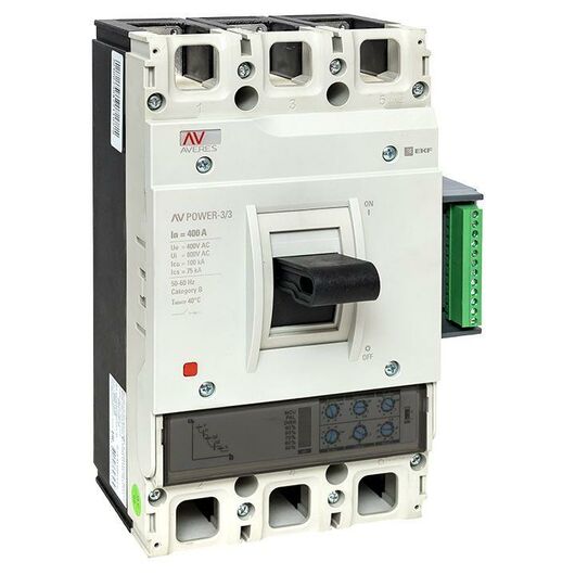 Выключатель автоматический 400А 100кА AV POWER-3/3 ETU2.2 AVERES EKF mccb-33-400H-2.2-av, изображение 2 • Купить по низкой цене в интернет-магазине СМЭК