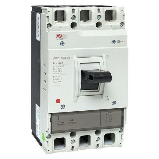 Выключатель автоматический 630А 100кА AV POWER-3/3 TR AVERES EKF mccb-33-630H-TR-av, изображение 2 • Купить по низкой цене в интернет-магазине СМЭК