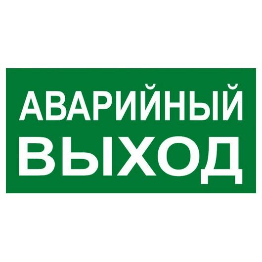 Знак "АВАРИЙНЫЙ ВЫХОД" 150х300мм PROxima EKF an-5-04, изображение 2 • Купить по низкой цене в интернет-магазине СМЭК