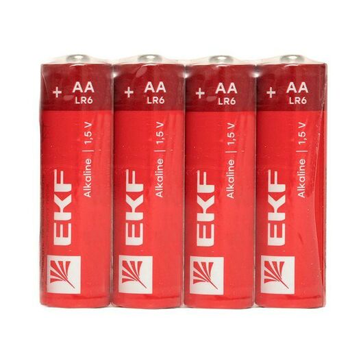 Элемент питания алкалиновый AA/LR6 (уп.4шт) EKF LR6-SR4, изображение 4 • Купить по низкой цене в интернет-магазине СМЭК