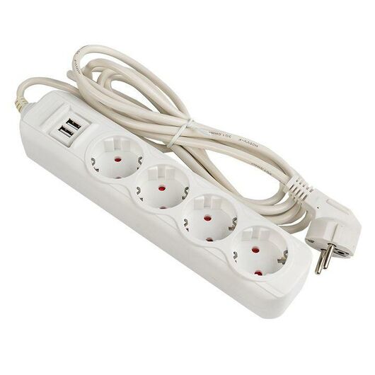 Удлинитель 4х5м 16А IP20 Эксперт 3.5кВт 2хUSB 2.1А ПВС 3х1 PROxima EKF UBA16-2USB-4-05i, изображение 3 • Купить по низкой цене в интернет-магазине СМЭК